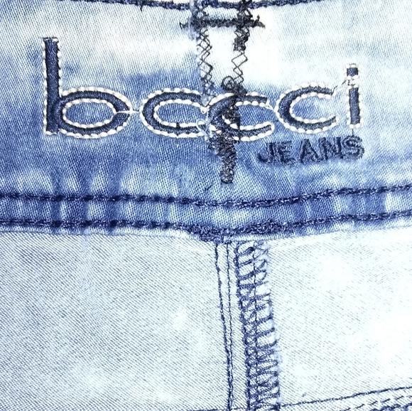 bacci Denim Mini Skirt with Distressed Details - Picture 4 of 8